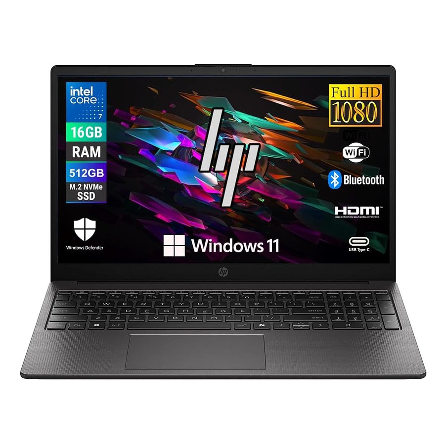 HP 250R G10 - Pc Portatile Display 15.6" FHD - Processore Intel Core 7-150U 10 Core 1.2Ghz - Ram 16GB DDR4, 512 GB SSD - Wi-Fi 6 - Notebook con Windows 11 Pro