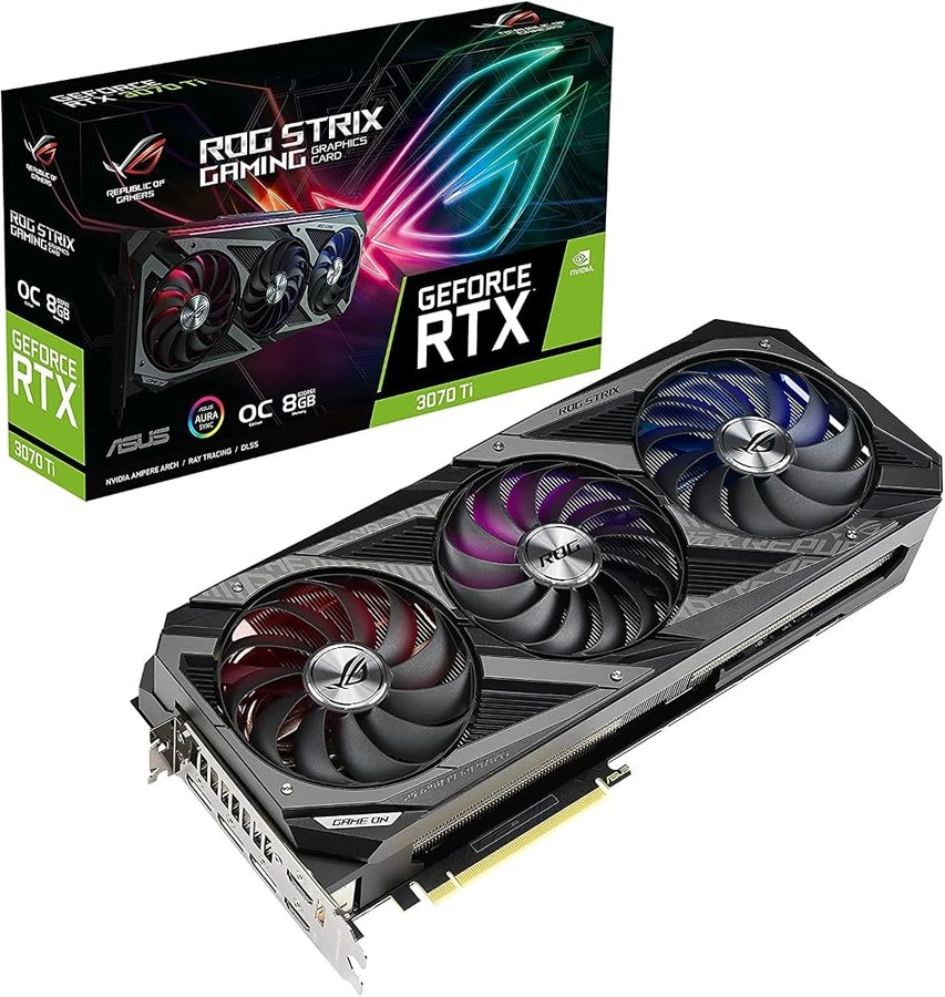ASUS ROG Strix NVIDIA GeForce RTX 3070 Ti OC Edition - Scheda grafica da gioco (PCIe 4.0, 8 GB GDDR6X, HDMI 2.1, DisplayPort 1.4a, design ventola Axial-tech, slot 2.9, Super Alloy Power II, GPU Tweak