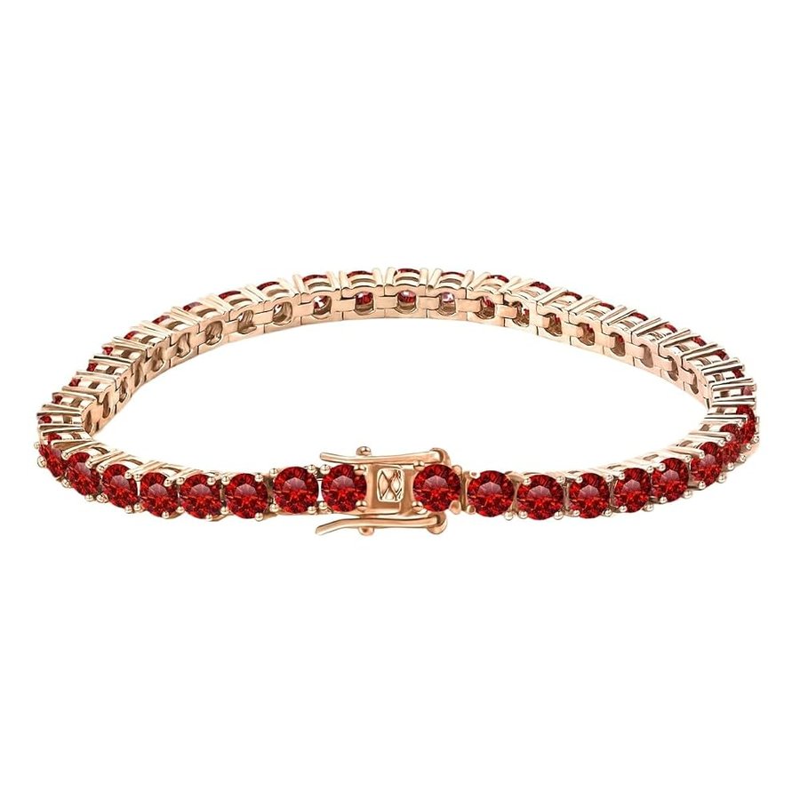 Moissanite Bracciali Tennis Uomini Diamante Bracciale Tennis Oro Bianco Placcato Oro Rosa 3MM Bracciale Tennis per Donne Uomini Regalo di Compleanno Gioielli con Diamanti