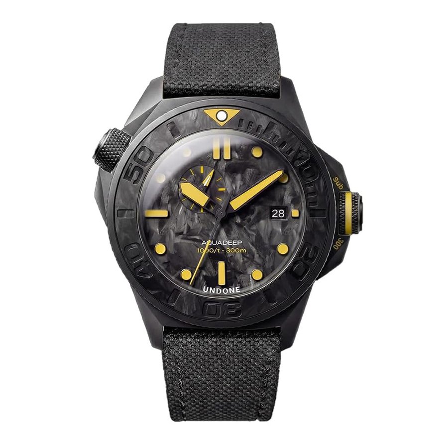 AQUADEEP SUBMERGE Automatico Titanio Carbonio Cordura Data Orologio Uomo