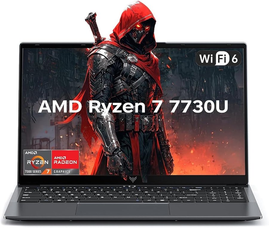 16" PC Portatile Gaming Ryzen 7 7730U Fino a 4,5 GHz 16GB DDR4 512GB SSD