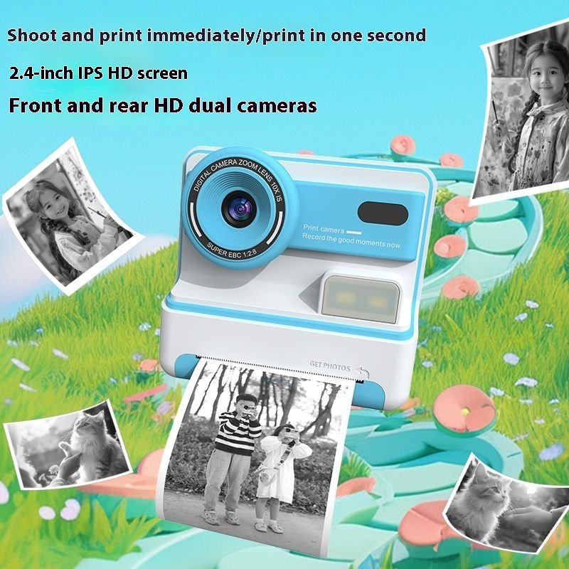 Printing Camera Children's Polaroid Front And Rear Dual Camera