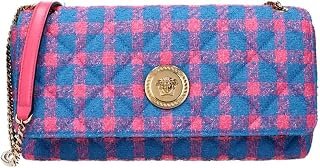 Medusa - Borsa a tracolla da donna, in tessuto, colore: Blu/Rosa