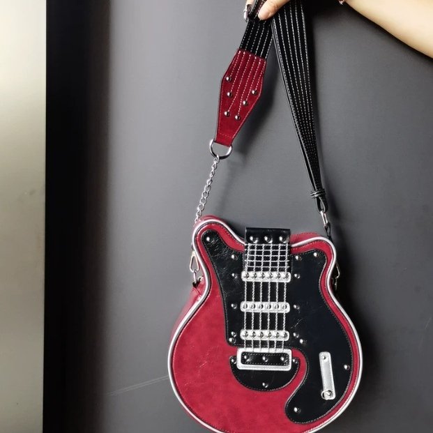 Guitar Shaped Irregular Shoulder Bag Daily PU