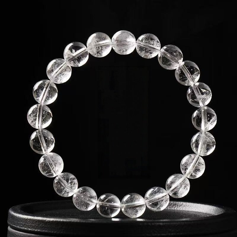 Natural White Phantom Quartz Beaded Bracelet