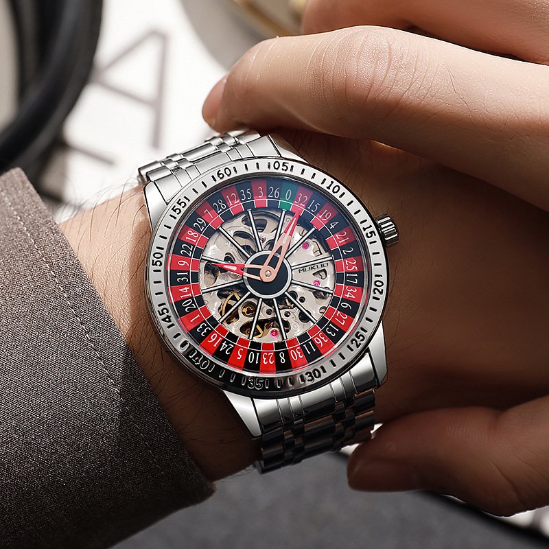 Waterproof Luminous Gambling Plate Men's Automatic Mechanical Watch