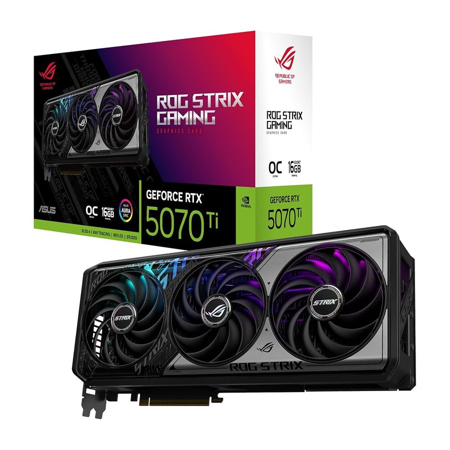 ASUS ROG STRIX RTX5070Ti OC, Scheda Grafica 16GB GDDR7 NVIDIA GeForce, Nera