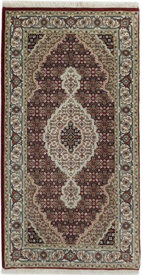 Indo Herati 73x140 Annodato a mano Tappeto orientale Corridore Tappeto In lana India