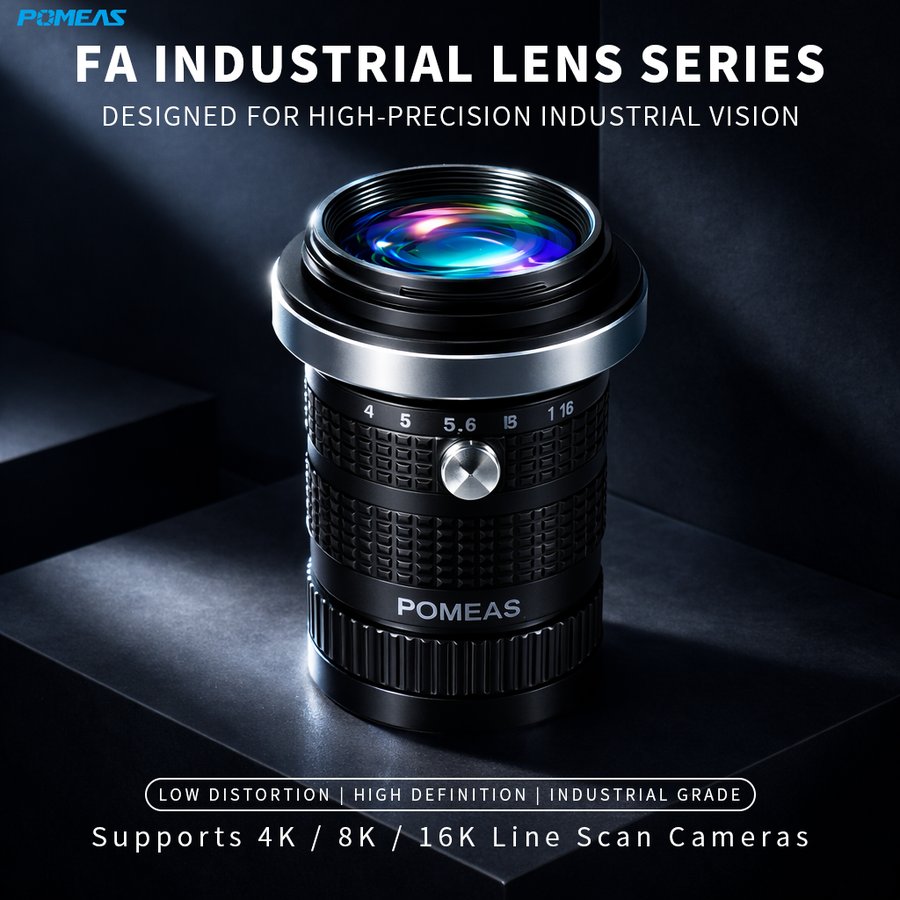 0.03X 25mm F4.0 4K Line Scan Lens With 32mm Image Circle For Industrial Machine Vision Inspection