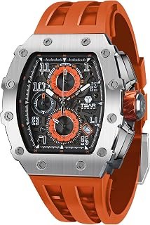 Orologio da uomo Orologio Impermeabile Orologi da polso uomo cinturino nero cassa in acciaio inossidabile argentato Cronografo Movimento al quarzo Regalo