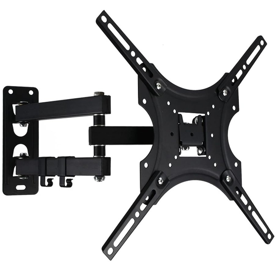 Supporto da Parete per TV Full Motion con Braccio Girevole e snodabile, Adatto per schermi Piatti LCD LED OLED da 32-55 Pollici Fino a 77 libbre e VESA 400x400
