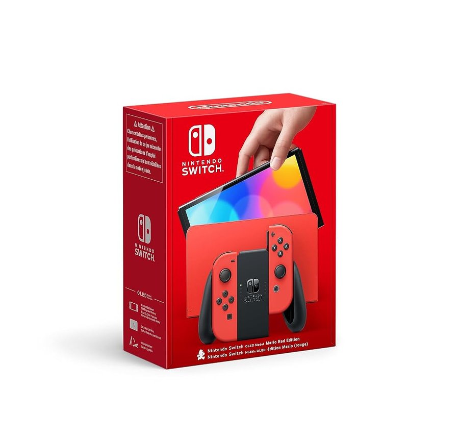 Nintendo Switch OLED Mario Red Edition console de jeux portables 17,8 cm (7") 64 Go Écran tactile Wifi Rouge