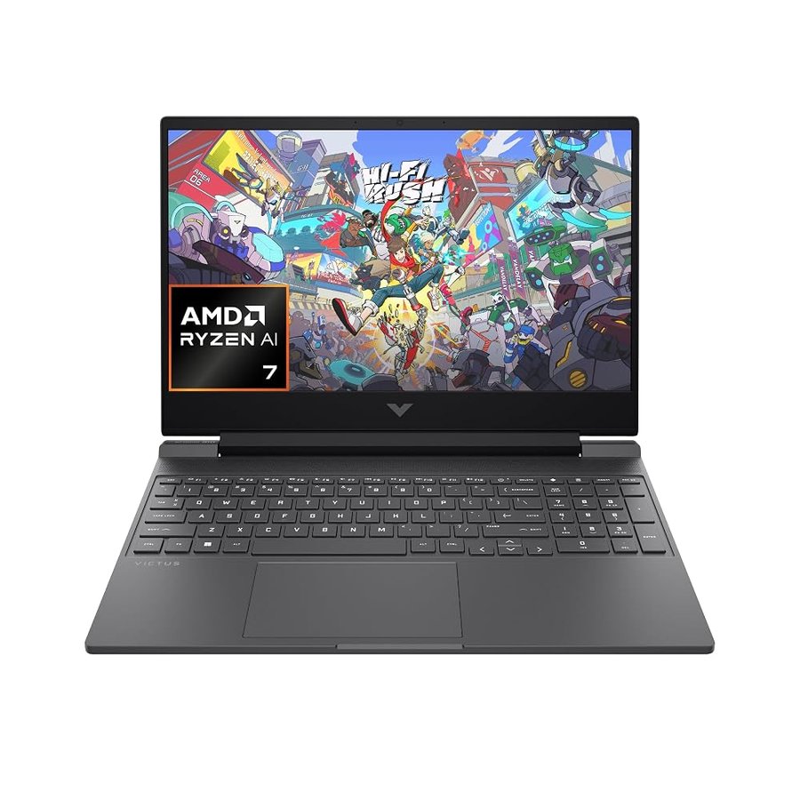 HP Victus 15-fb3000sl, Notebook, AMD Ryzen AI 7 350, 16GB RAM, 1TB SSD, Display 15.6 FHD IPS 144Hz, NVIDIA RTX 5060 8GB, Cam IR TNR 1080p, 3 Mesi di PC Game Pass Inclusi, Windows 11, Grigio