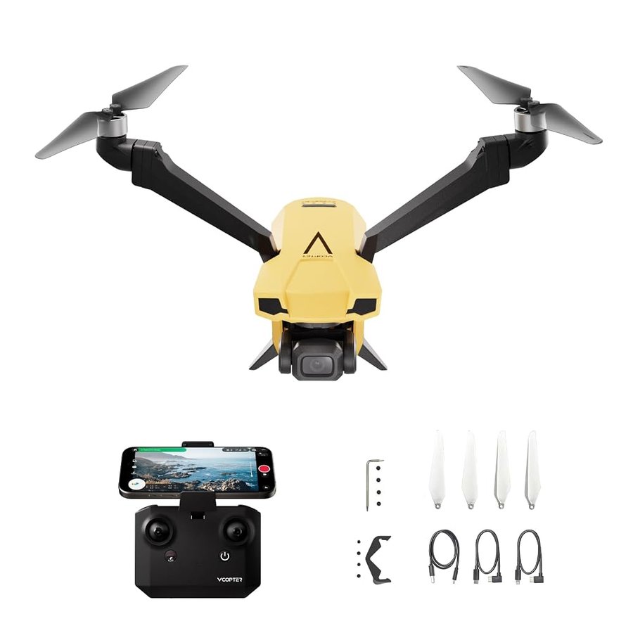 Falcon Mini Drone con Telecamera 4K per Adulti e Principianti, Design Bi-Copter, Volo Invertito, Velocità 16m/s, Trasmissione 10000ft, 34 Minuti di Volo, 249g
