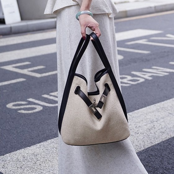 New Genuine Leather Commuter Crossbody Bucket Bag