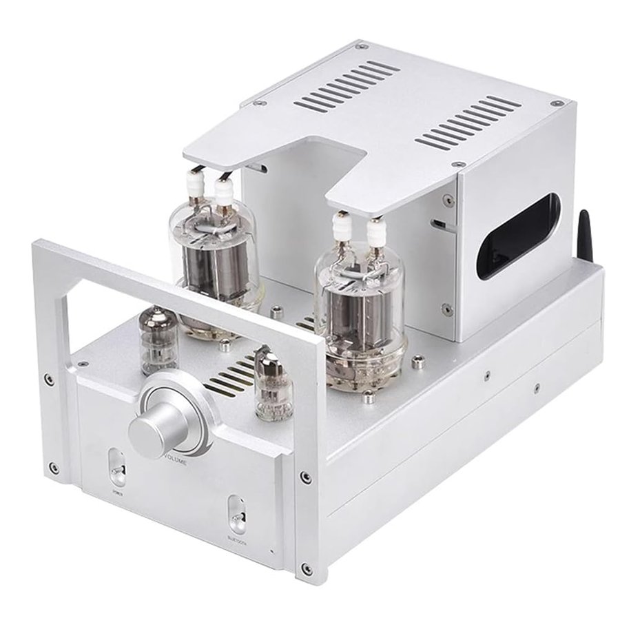 Amplificatore Valvolare, Amplificatore Audio Stereo Hi-Fi Single-End in Classe A (10W X 2), con Funzione Bluetooth, Manopola di Controllo del Volume, per Altoparlanti Passivi