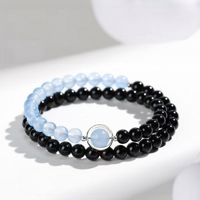Obsidian Quartz Crystal Bracelet