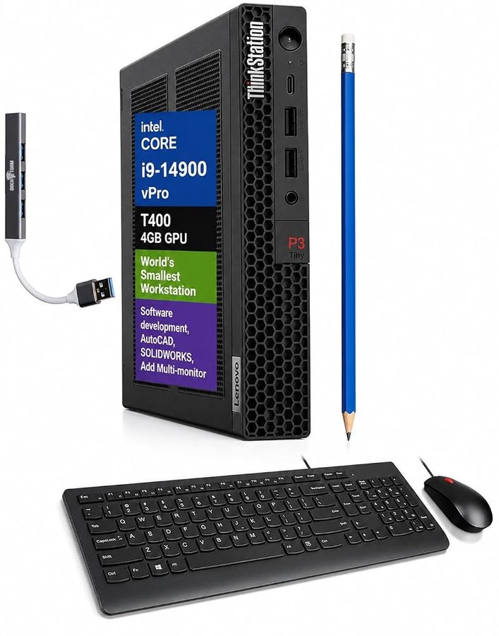 Lenovo ThinkStation P3 Tiny Workstation, Intel i9-14900 vPro, 64 GB/1 TB