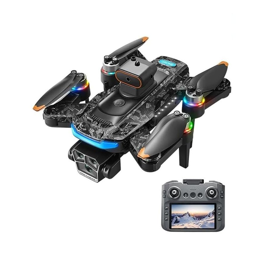 Triple Battery,a 14 PRO Max Drone 8k HD Camera quadricottero con Schermo 5g WiFi Fotografia Aerea ostacolo brushless Telecomando