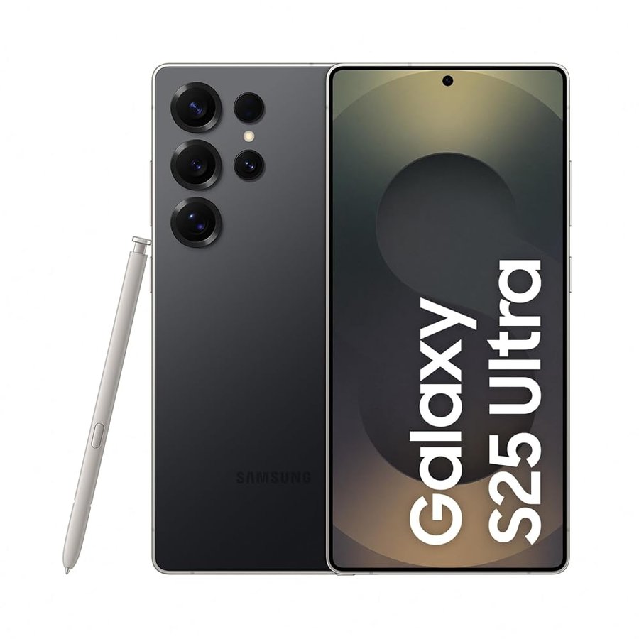 Samsung Galaxy S25 Ultra 5G AI Smartphone (Titanium Black, 12 GB di RAM, 512 GB di memoria), fotocamera da 200 MP, S-Pen inclusa, lunga durata della batteria