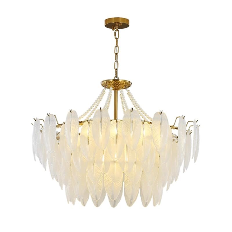 Lampadario di Cristallo Moderno, lampadario di Cristallo di Lusso Leggero Illuminazione in Vetro Lampada a Sospensione di Tipo Grande per Soggiorno, Sala da Pranzo, Foyer, 50 cm