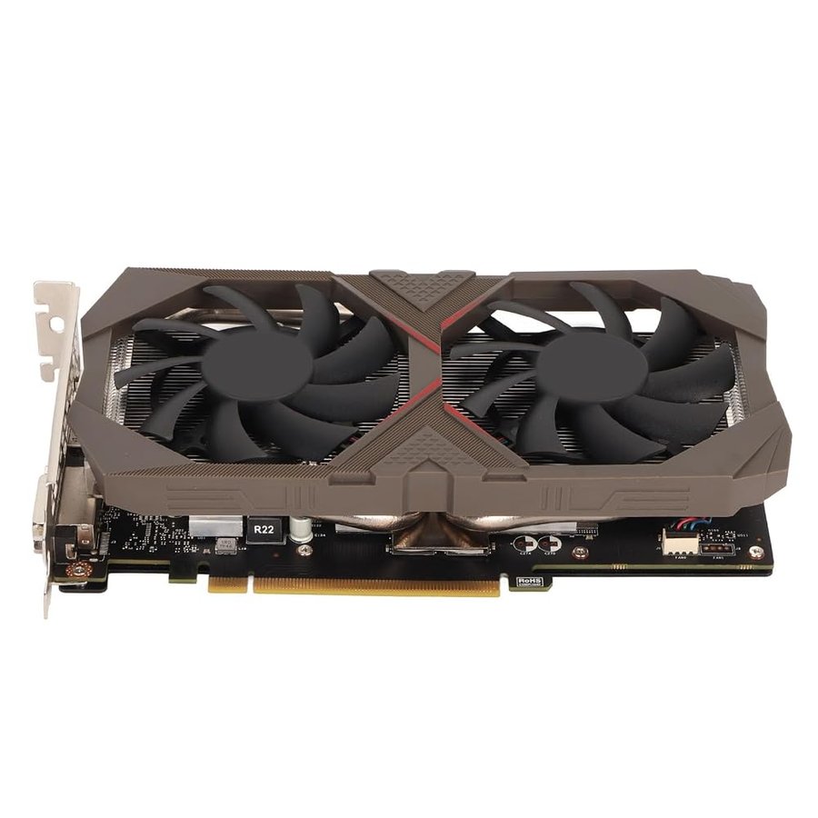 Scheda Grafica Desktop da Gioco per RTX2060, Scheda Grafica GDRR6 192 Bit 14000 MHz con Porta DVI DP HDMI Doppia Ventola di Raffreddamento PCI Express 3.0 X16