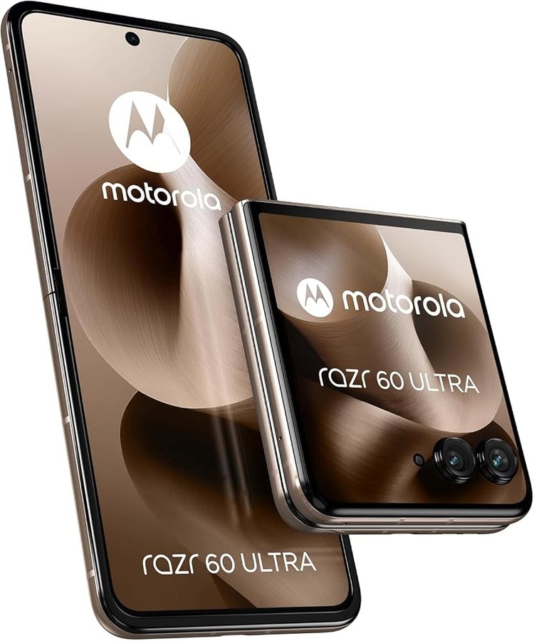 Motorola razr 60 Ultra (Flip-Phone 6,96" pOLED/Robusto display esterno da 4,0" con Gorilla Glass Ceramic, resistente, impermeabile, 50 MP Moto-AI Camera 12/256 GB) Pantone Mountain Trail