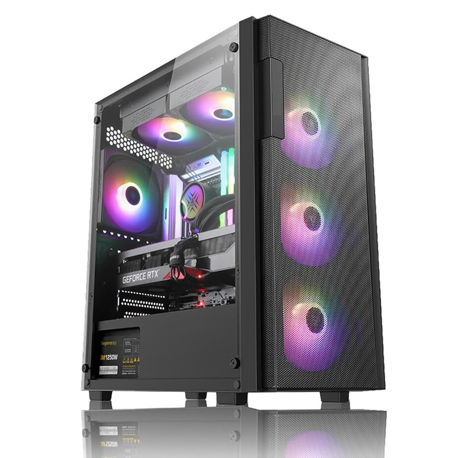 Gaming PC Core i5-13400F, GeForce RTX 4060, B610, RAM DDR4 16GB(8GB*2) 3200MHz, SSD NVMe da 1TB, P700W, 5 ventilatori RGB, WIFI, PC di gioco e creazione potente