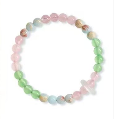 Natural Rhodochrosite Beaded Bracelet