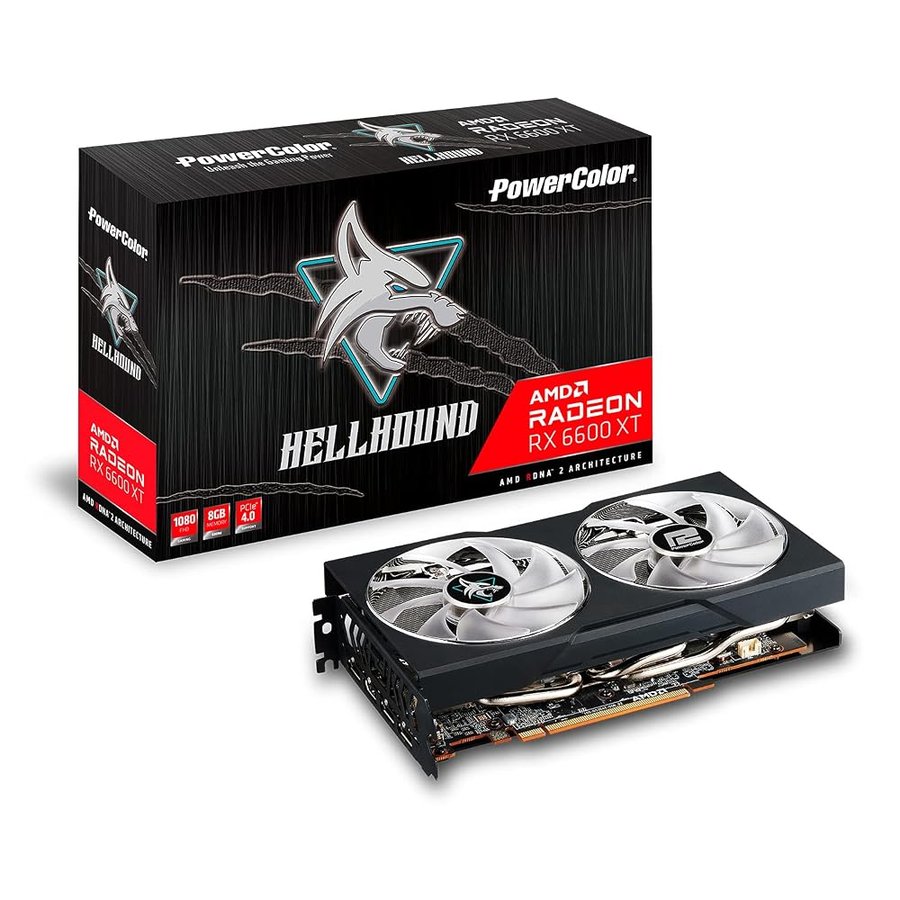 Powercolor Hellhound Radeon RX 6600XT AMD Radeon RX 6600 XT 8 GB GDDR6 - Scheda grafica, colore: Nero