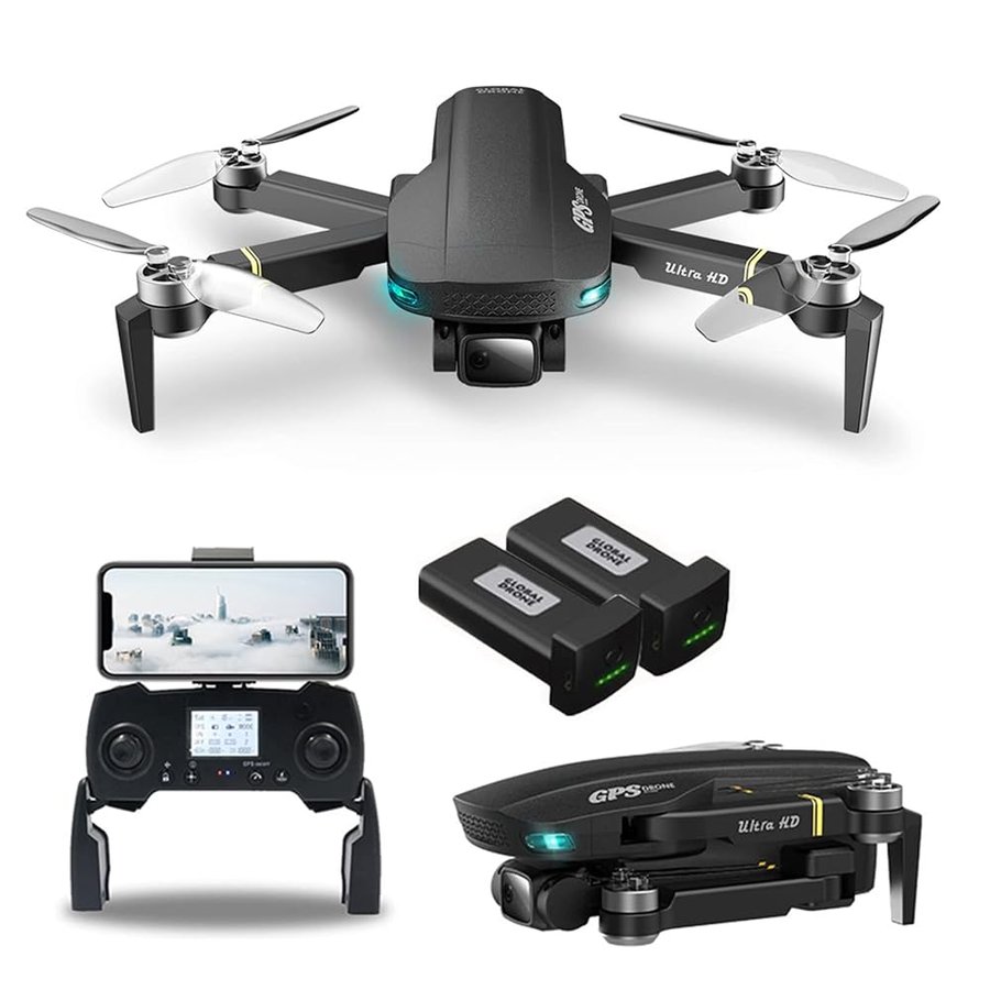 GPS 5G FPV Drone with 6K EIS Dual Camera Drones for Adults 1.5km Distance 35 Mins Flight Time Professional Brushless Quadcopter GPS Return Home Smart Follow(Battery*2)