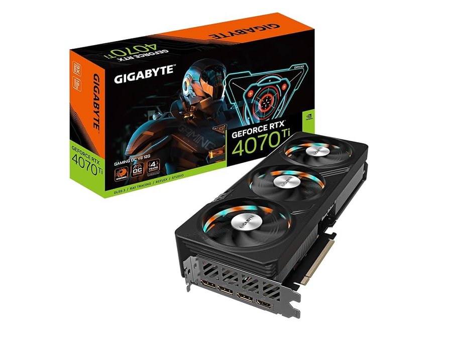 Gigabyte GeForce RTX 4070 Ti GAMING OC V2 12G Scheda Grafica, 3x Ventole WINDFORCE, 12GB 192-bit GDDR6X, GV-N407TGAMING OCV2-12GD Scheda Video