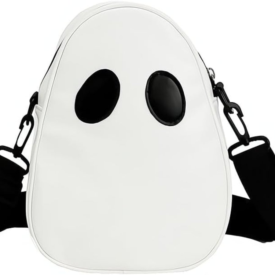 1Pcs Halloween Cute Ghost Purse PU Leather Crossbody Bag Shoulder Bag For Women's Spooky Trick Treat