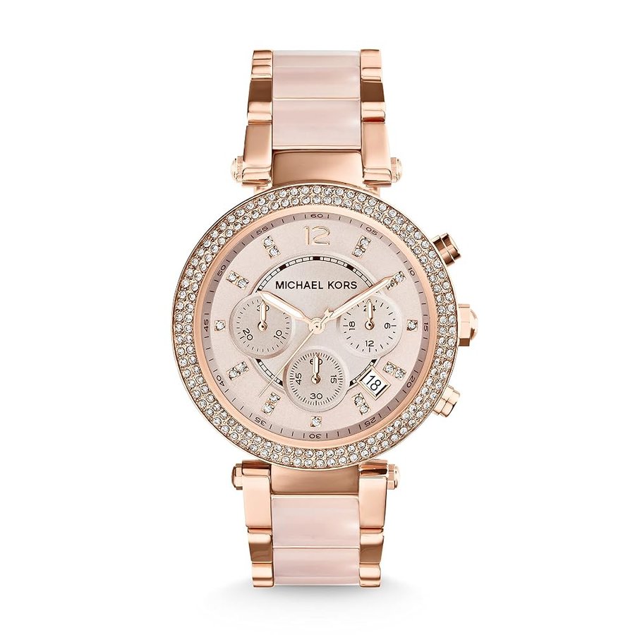 Parker Watch for Women, Quartz Chronograph Movement with Stainless Steel or PVC Strap