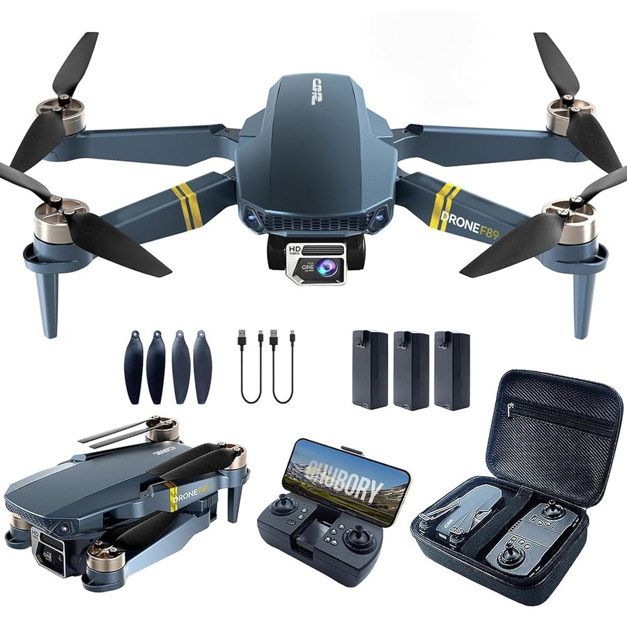 Drone con Telecamera 4K HD per Principianti, 84 Minuti di Volo (3 Batterie), 800m Portata WiFi FPV, Motore Brushless, F89-IT-260706-1