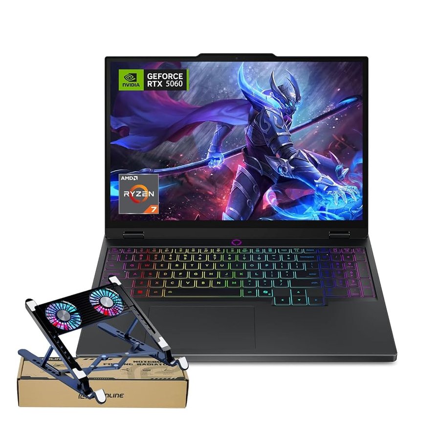 Lenovo Legion 5 15AHP10 RTX 5060 Pro Gaming Laptop, 15.1 OLED WQXGA (2560 x 1600) 165Hz, AMD Ryzen 7 260 (Beats Intel i7-14700), NVIDIA RTX 5060, RAM DDR5 da 32 GB, SSD da 1 TB, Wi-Fi 7, pacchetto PCO