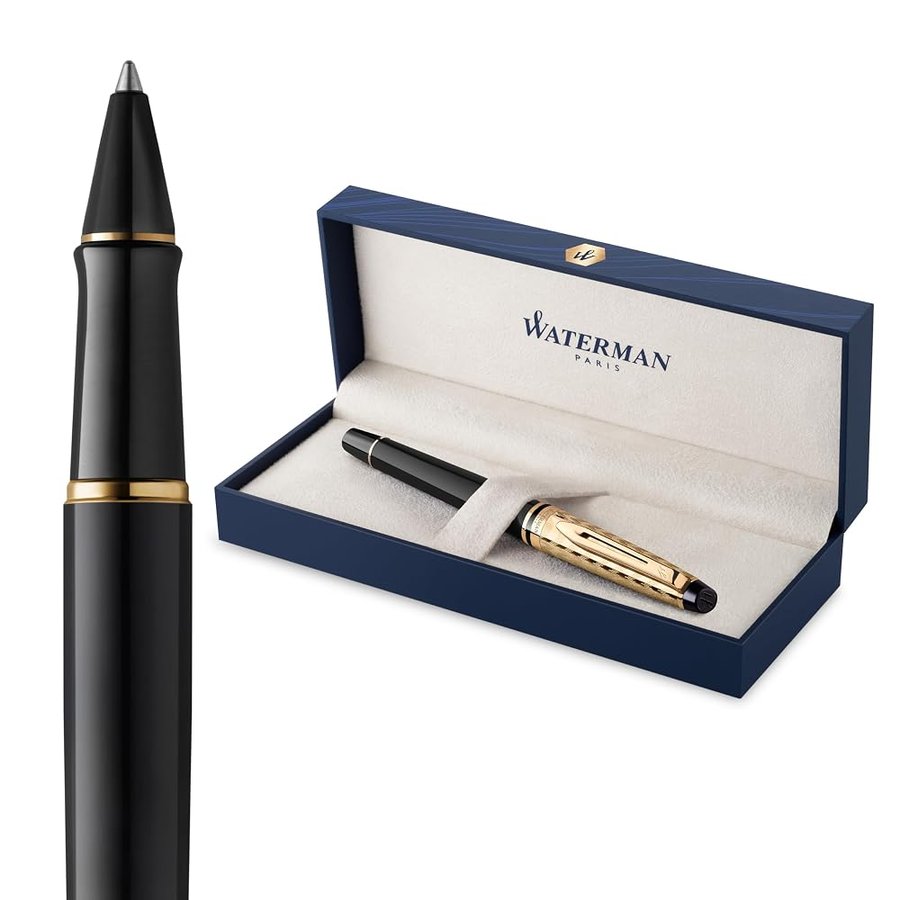 Waterman Expert Penna roller | The Opera Collection | Nera e oro | Confezione regalo