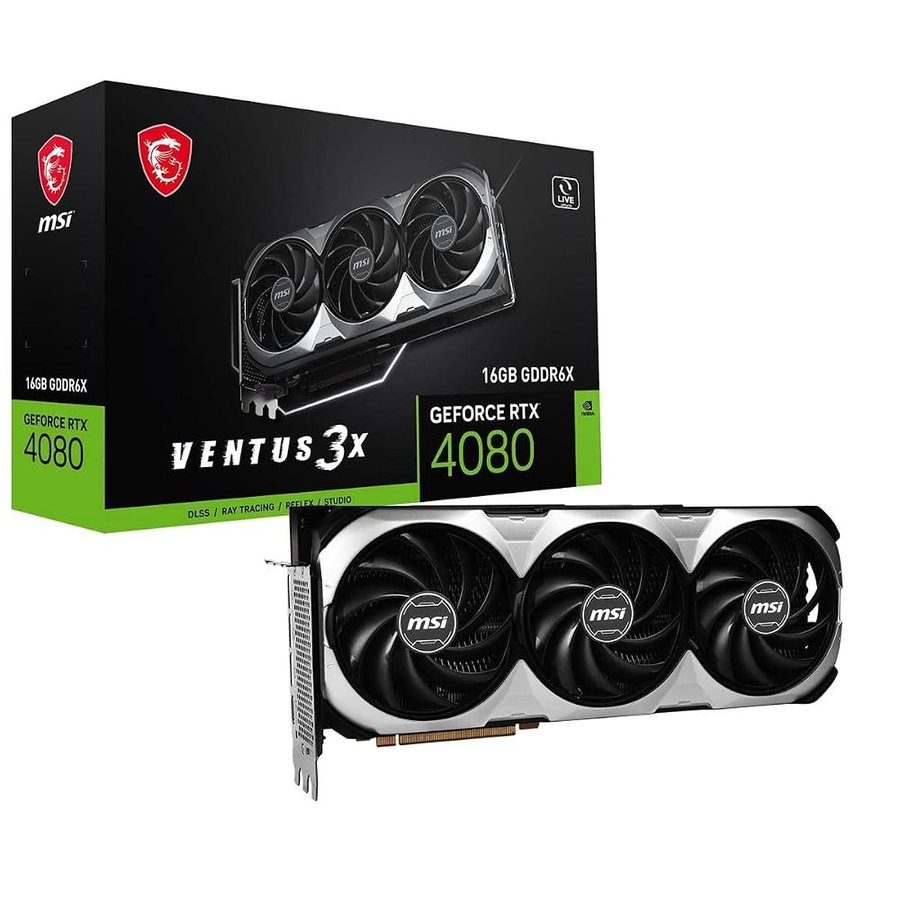 MSI Gaming GeForce RTX 4080 24GB GDRR6X 384-Bit HDMI/DP Nvlink Tri-Frozr 3 Ada Lovelace Architecture Scheda grafica (RTX 4080 16GB Ventus 3X)