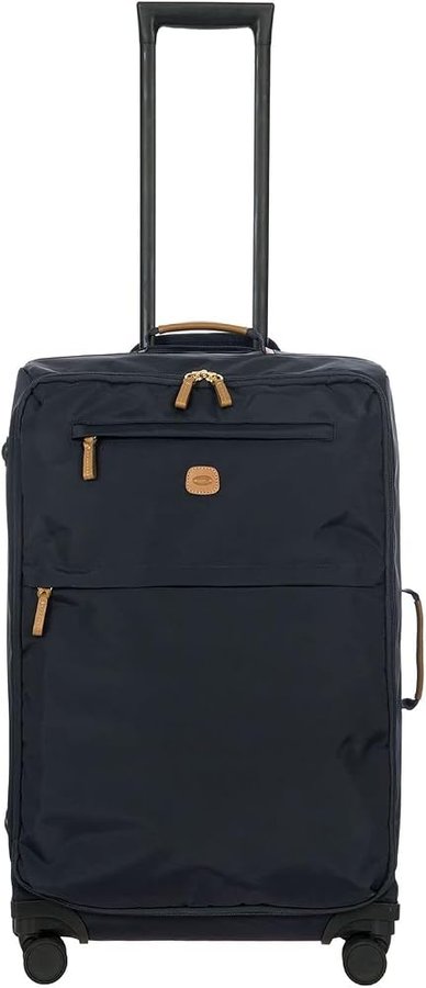 X Travel - Valigia da cabina con ruote girevoli, 53,3 e 76,3 cm, di lusso, Navy, Checked-Medium, classico