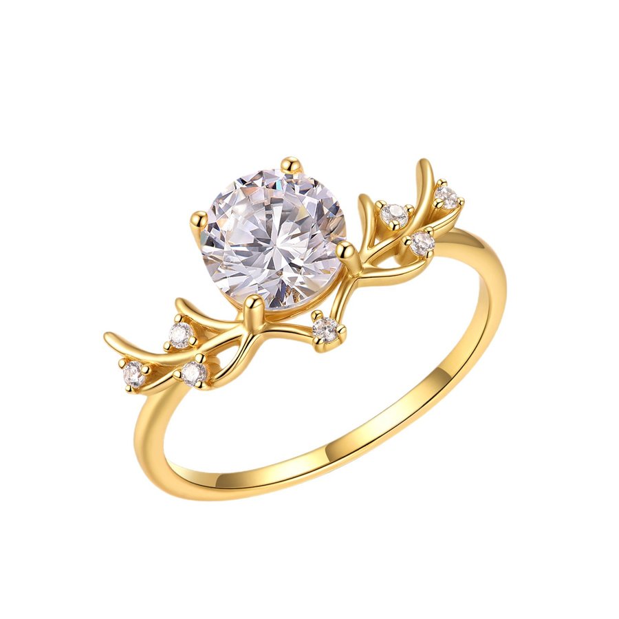 S925 Sterling Silver 7.0mm Round Moissanite Twig Vine Ring D Color VVS1 US Size 6-9 GRA Certified Gift Box