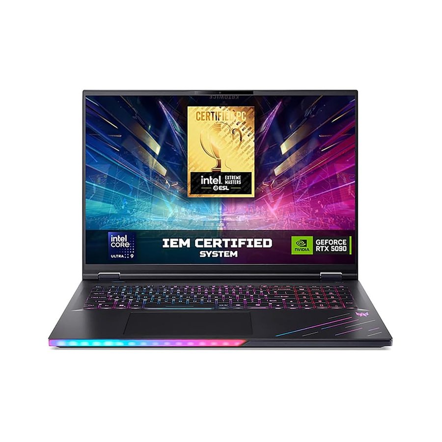 Acer Predator Helios 18 AI | Notebook Gaming | Ultra 9 | RTX 5090 | 64GB | 18" WQUXGA IPS 120Hz | Intel Core Ultra 9 275HX | NVIDIA RTX 5090 | 64GB RAM | 3TB SSD | Windows 11 | Tastiera IT QWERTY