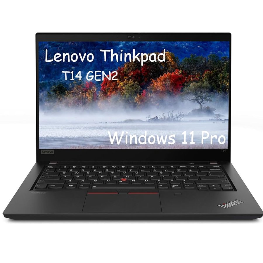 Lenovo ThinkPad T14s Gen 2 Laptop Business, Quad-core i7-1185G7, 14" Full HD (1920 x 1080), 16 GB RAM, 512 GB SSD, Tastiera QWERTY US, Thunderbolt 4, Windows 11 Pro (Rcondizionato)