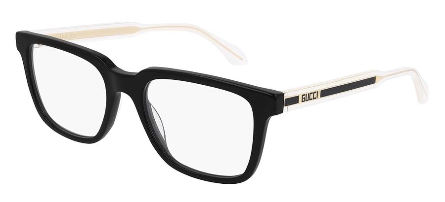 Gucci GG0560ON 005 Occhiali da vista Montatura Uomo Nero/Cristallo Full Rim Quadrato 55mm