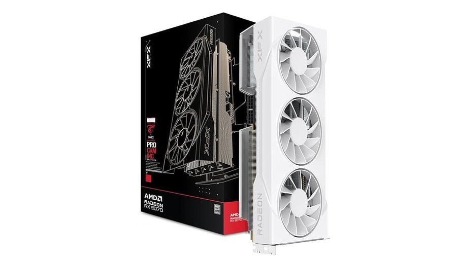 XFX Swift AMD Radeon RX 9070 GRE Blanche, edizione Gaming a Tre Ventilatori, 12 GB GDDR6, HDMI, 3 porte DP, AMD RDNA™ 4 (RX-97GRE29W7)