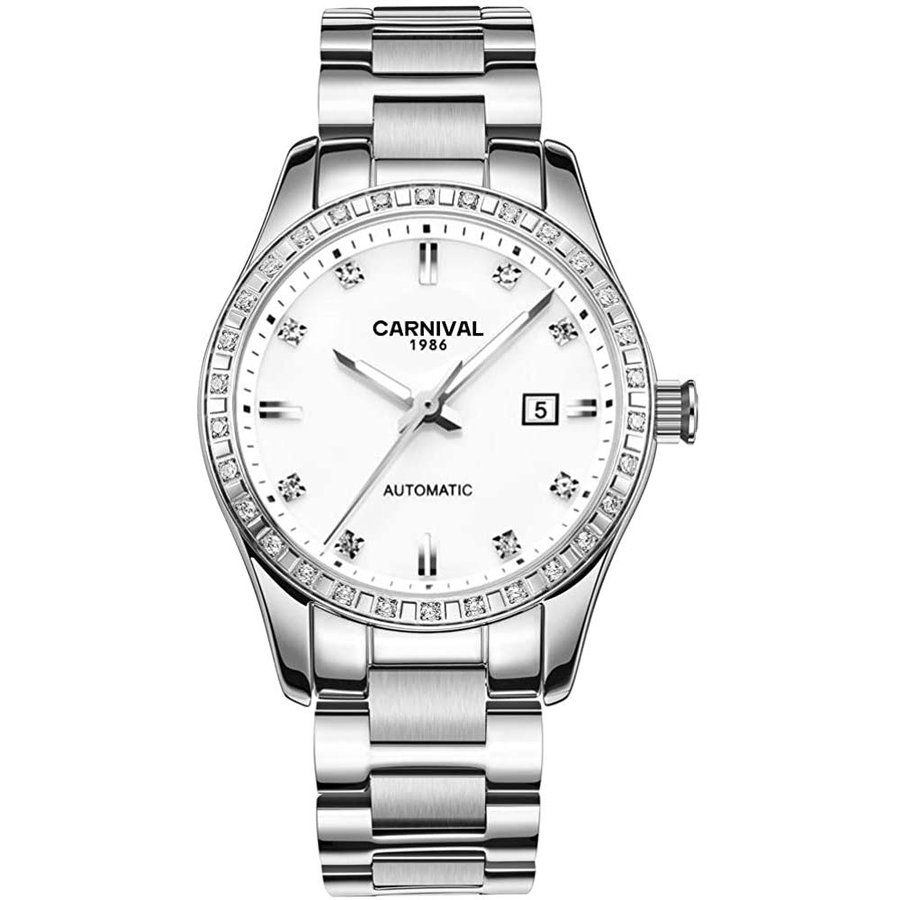 Orologi da polso da donna, di lusso, in acciaio inox, impermeabili, retrò, luminosi, con zaffiro