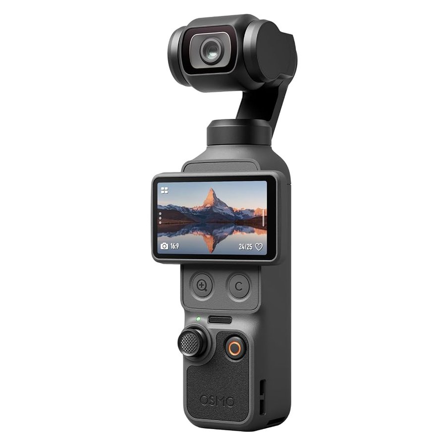 DJI Osmo Pocket 4 Combo Essential, fotocamera gimbal tascabile per vlog | CMOS da 1″ e 4K/240fps, stabilizzazione a tre assi, zoom senza perdita 2×, 107 GB di memoria integrata