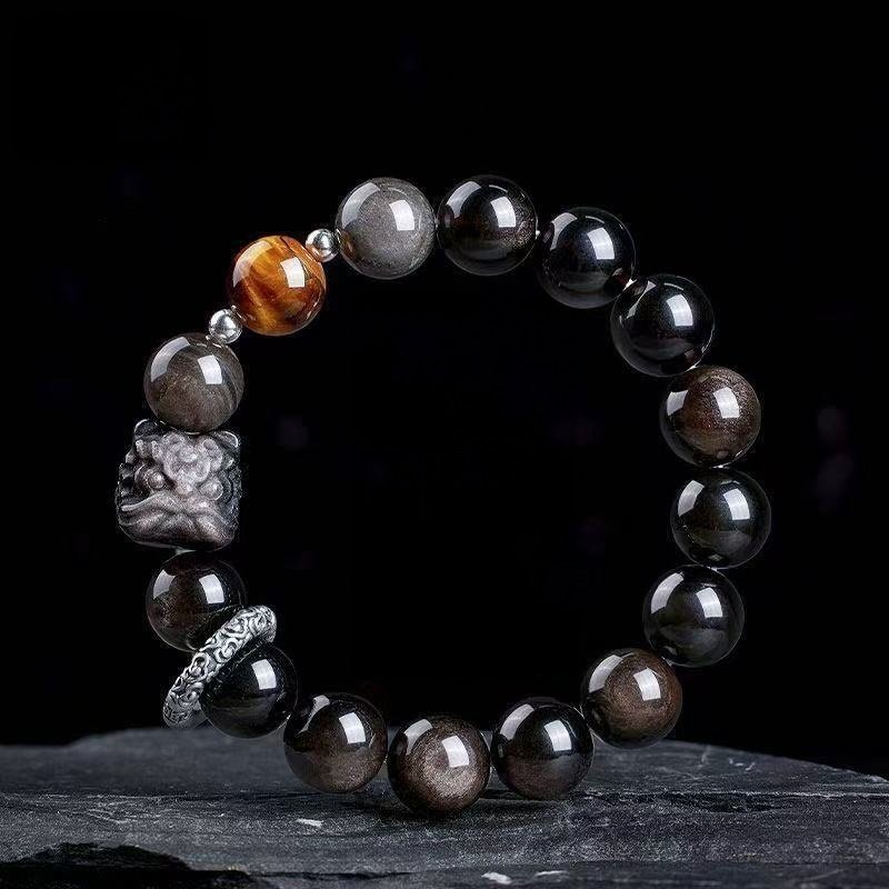 Obsidian Lion Bracelet