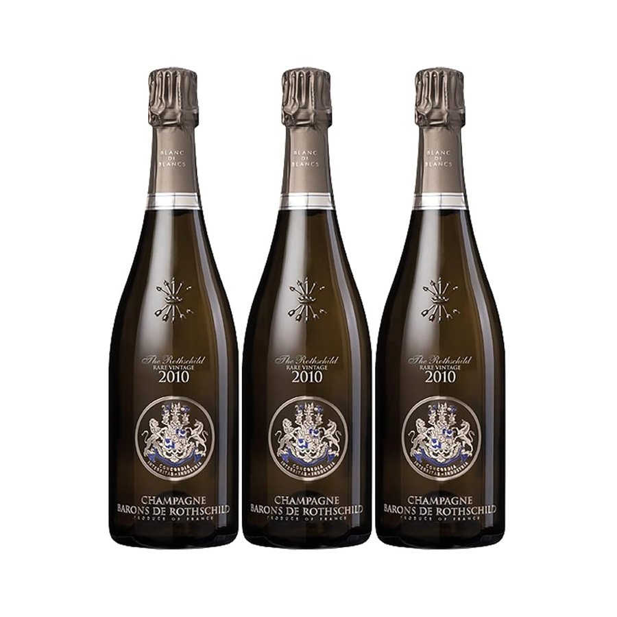 Champagne Millésimé Brut bianco 2010 - Barons de Rothschild - DOP - Champagne - Francia - Vitigni Chardonnay,Pinot Noir - 3x75cl