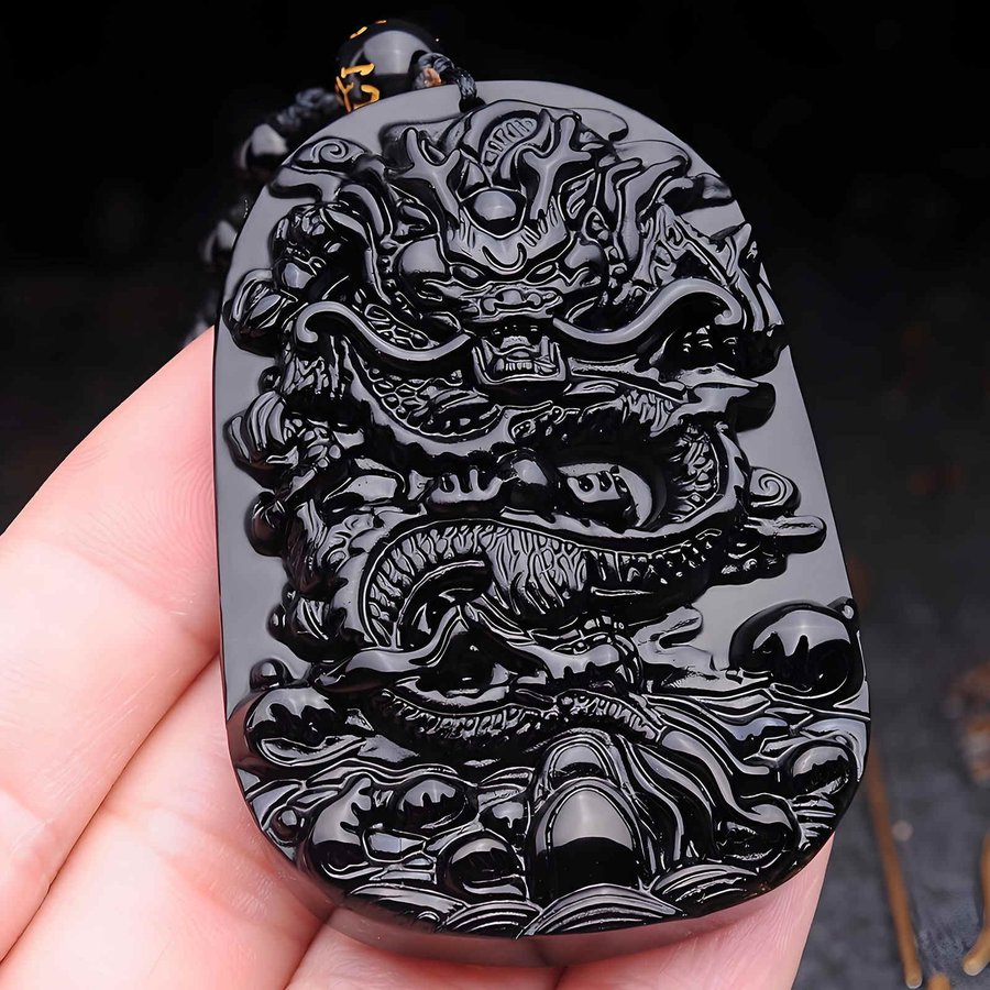 Natural Obsidian Pendant For Protection