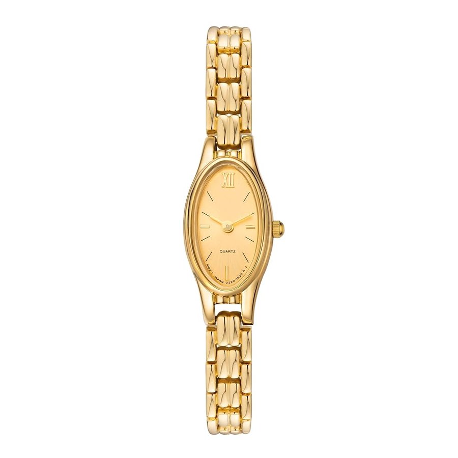 Orologio Donna Oro Piccolo Vintage Placcato Oro 18K, Quarzo Giapponese, Vetro Resistente a Graffi, Cinturino Regolabile, Idea Regalo Donna Elegante